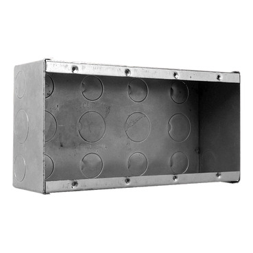 Wall Boxes Metal, Poured Concrete, Single Height, 4 Gang