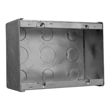 Clipsal 2000 Series Wall Boxes Metal 2 Gang To Suit 2000/2 Series
