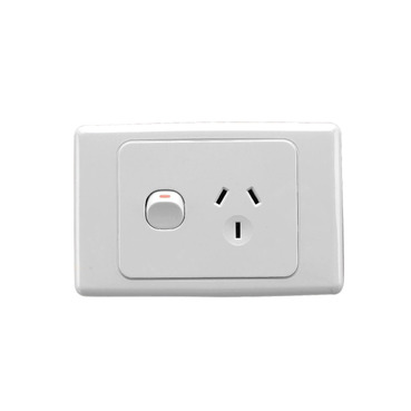 2000 Series, Single Switch Socket Outlet 250V, 10A, Surface Mount