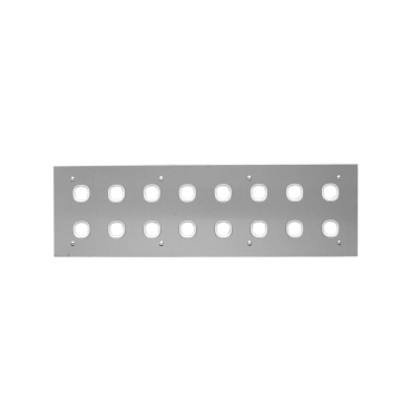 Switch Plate, 16 Gang, Stainless Steel, 2 Rows Of 8