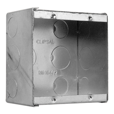 Mounting Accessories Wall Boxes Metal, Poured Concrete, Single Height, 2 Gang