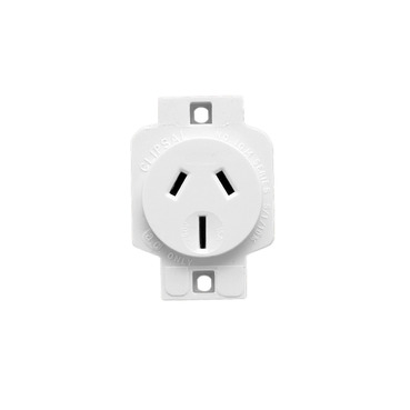Standard Series, Automatic Single Switch Socket Outlet, 250VAC, 15A, Safety Shutter, Less Bracket