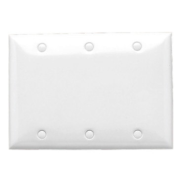 Standard Series, Flush Plate, 3 Gang, Blank, Large Format