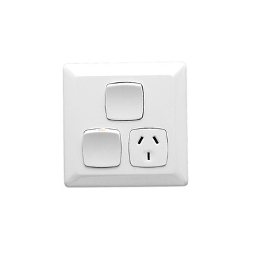 Prestige Series, Single Switch Socket Outlet, 250V, 10A, Vertical, Large Format Size