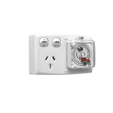 Single Switch Socket Outlet, 250V, 15A, 24 Hour Timer Control
