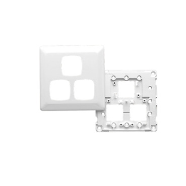 Prestige Series, Switch Grid Plate And Cover, 3 Gang, Large Format Size