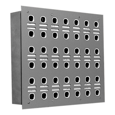Metal Plate Series, Labelled Switch Plate, 42 Gang, Stainless Steel, 6 Rows Of 7