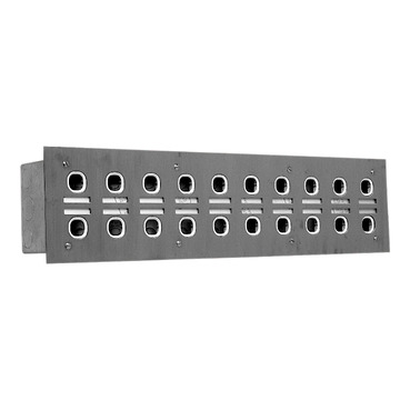 Metal Plate Series, Labelled Switch Plate, 20 Gang, Stainless Steel, 2 Rows Of 10