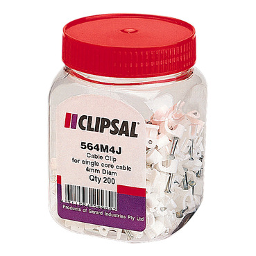 Clipsal - General Accessories, Cable Clip To Suit 4mm, Diameter Cable (1mm² SDI), Jar 300