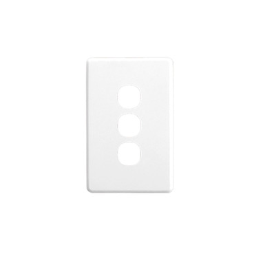 Clipsal C2000 Series Switch Plate Cover 3 Gang, Metal Finish