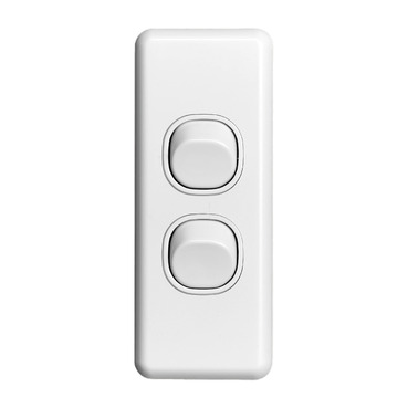 Switches - C2000 Series, Architrave, 2 Gang 250V 10A
