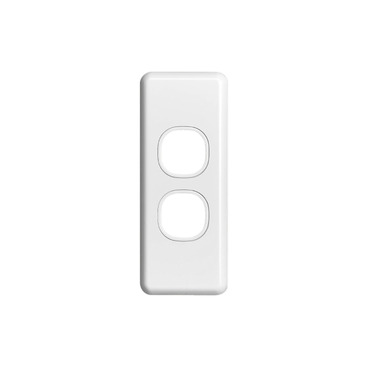 Clipsal C2000 Series Switch Grid Plate And Cover 2 Gang
