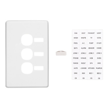 Classic C2000 Series, Switch Plate Cover, 3 Gang, Vertical Mount, With ID Window