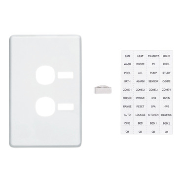 Classic C2000 Series, Switch Plate Cover, 2 Gang, Vertical Mount, With ID Window