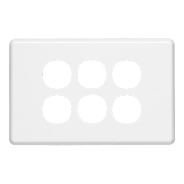 Classic C2000 Series, Switch Plate Cover, 6 Gang