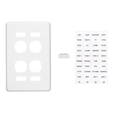 Classic C2000 Series, Switch Plate Cover, Metal Finish, 4 Gang, Vertical Mount, With ID Window