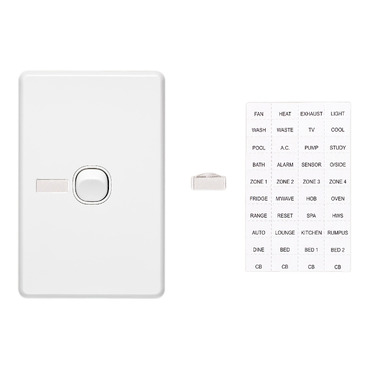 Classic C2000 Series, Flush Switch, 1 Gang, 250VAC, 10A, Vertical