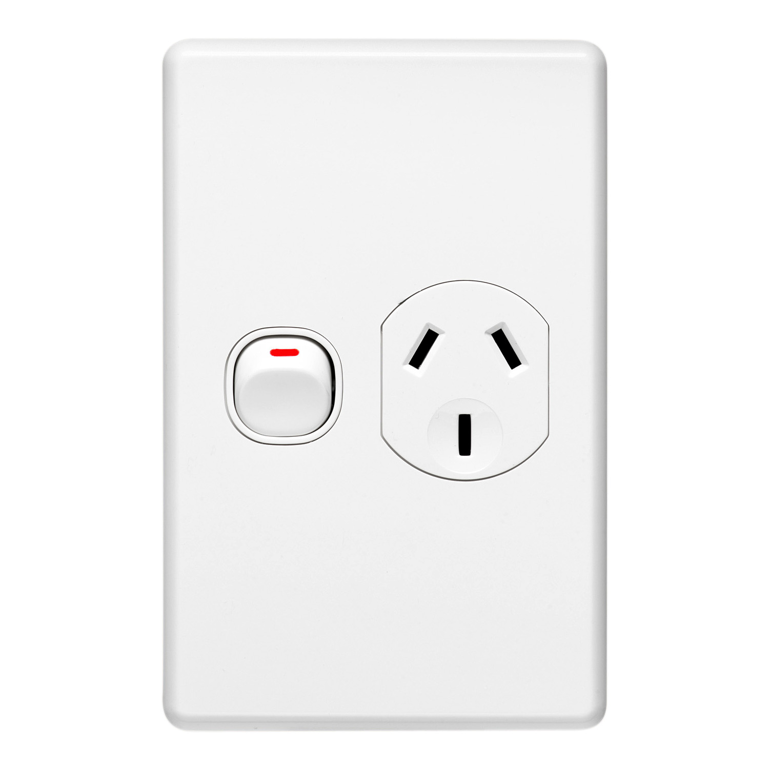 Socket Outlets Switch Vertical Single, 250V, 10A