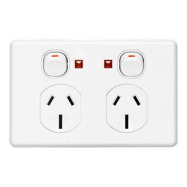 socket swt twin 15a neon