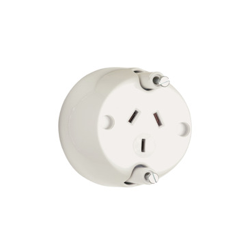 Single Socket Outlet, 250VAC, 10A, 3 PIN, Fast Fixing Nails