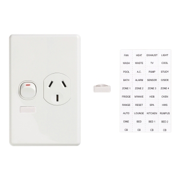 Classic C2000 Series, Single Switched Socket, Vertical Circuit Identification