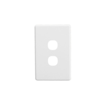 Clipsal C2000 Series Switch Plate Cover 2 Gang, Metal Finish