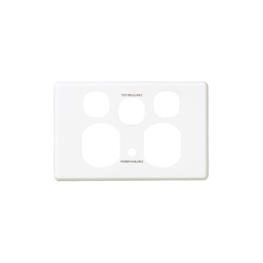 Clipsal C2000 Series Socket Outlet Cover Plate For C2025RC Switched Socket, With RCD Protected