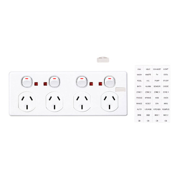 Classic C2000 Series, Quad Switch Socket Outlet Classic 250V 10A 2 Pole