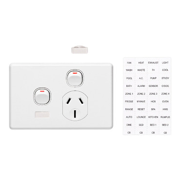 White Electric Clipsal C2000 Series Single Switch Socket Outlet Classic 250v 20a