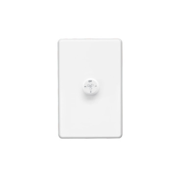 Vivid White | Clipsal Iconic Fan Speed Controller 3-Speed Vertical Mount