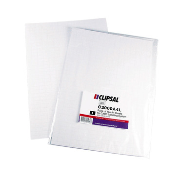 Clipsal C2000 Series Classic Series Switches Circuit Identification Products, Label Sheets