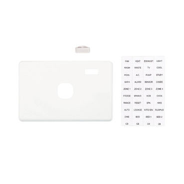 Clipsal C2000 Series Switch Plate Cover 1 Gang Switch Plate Cover 1 Gang, Horizontal Mount, For C2031H66 Switch, With ID Labels