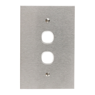 Switches - Metal Plate Range, 2 Gang Grid