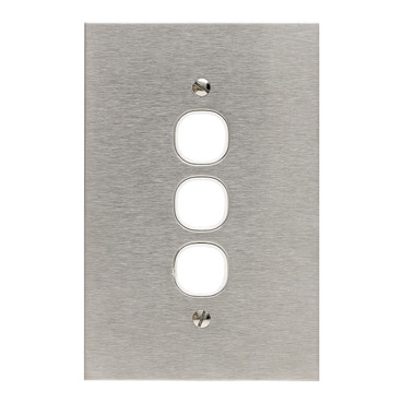 Switches - Metal Plate Range, 3 Gang Grid