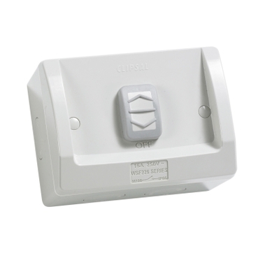 Flush Switch, 1 Gang, 250VAC, 16A, IP66, M80 - Standard Size