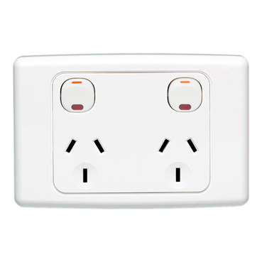 socket swt twin dp 10a neon