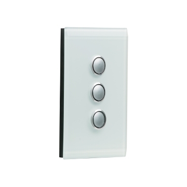 Saturn Series Clipsal Glass-look light switches and power points will give your home a high-end, spacious feel.