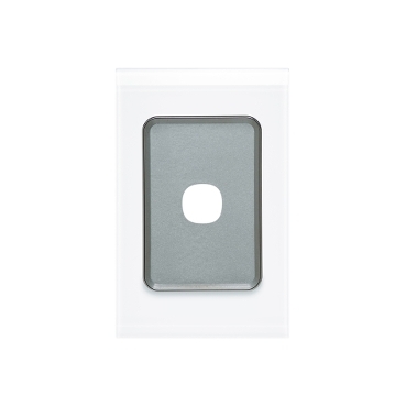 Clipsal Saturn 4000 Switch Grid Plate And Cover, 1 Gang, Vertical/Horizontal Mount