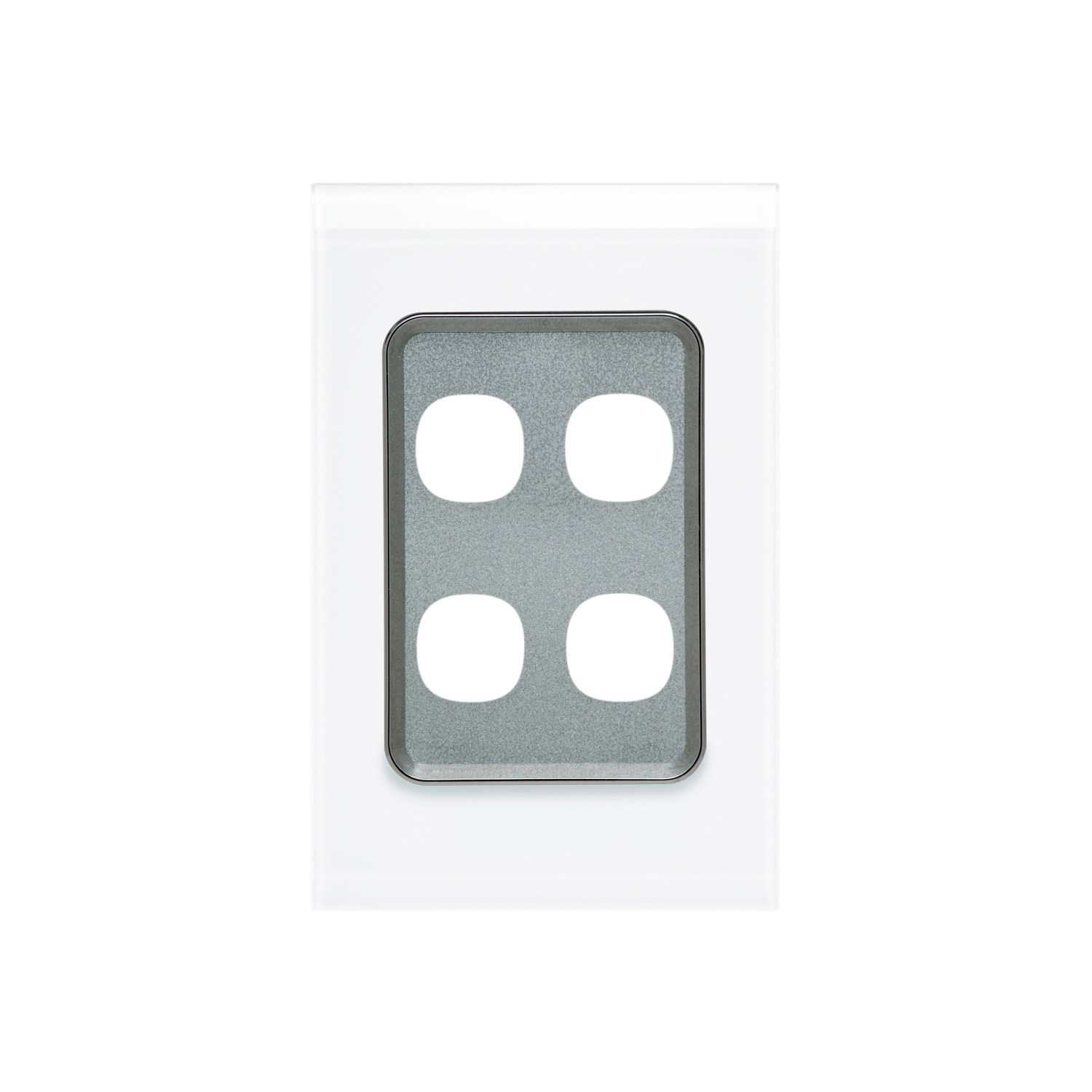 Switch Grid Plates and Covers, 4 Gang, Less Mechanisms