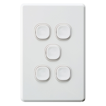 switch p/button 5gang vertical