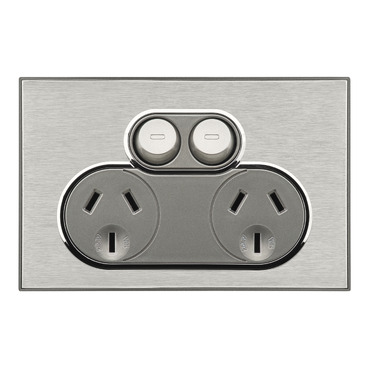 Socket Outlets - Saturn 4000 Series, Double 250V 10A
