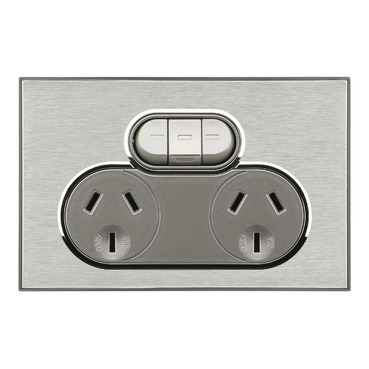 Socket Outlets Double, 250V, 10A, With 10A Extra Switch