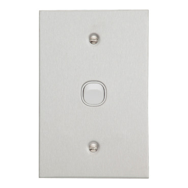 Metal Plate, Flush Switch, Flush Switch 1 Gang 250VAC 10A, Range, BSL Style, Standard, Vertical