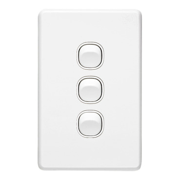 Switches Single Vertical Mount, 3 Gang, 250V, 10A