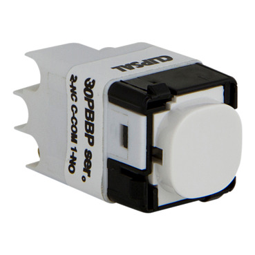 Impress Series, Push Button Switch, 16A Momentary Action, Bell Press Mechanism, Series 30