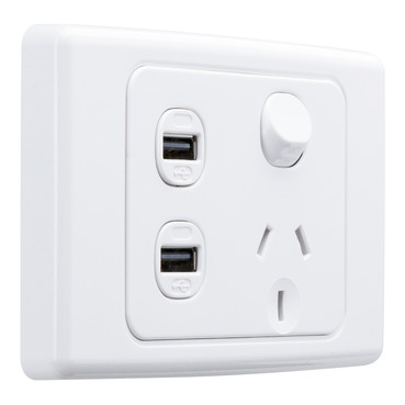 socket swt sing 10a 250v 2usb charge