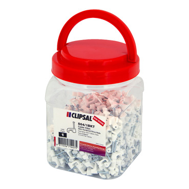 Clipsal - General Accessories, Cable Clip, Bulk Bucket, 2.5mm2, Pack 500