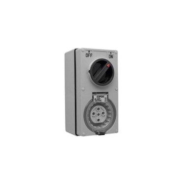 Clipsal - 56 Series, Switched Socket Outlet, 500V, 20A, 5 Round PIN, IP66, 3 Pole, Vertical