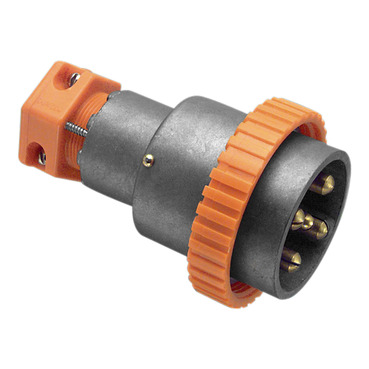 Metal Clad, Multi Phase Plug, 500V, 32A, 5 Round PIN, With Plastic Screw Ring