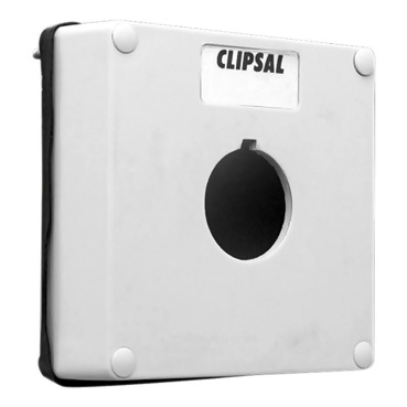 Clipsal - 56 Series, Lid, 1 Gang With 1 X 30mm Diameter Aperture. Lid Made Of Plastic & Includes Gasket